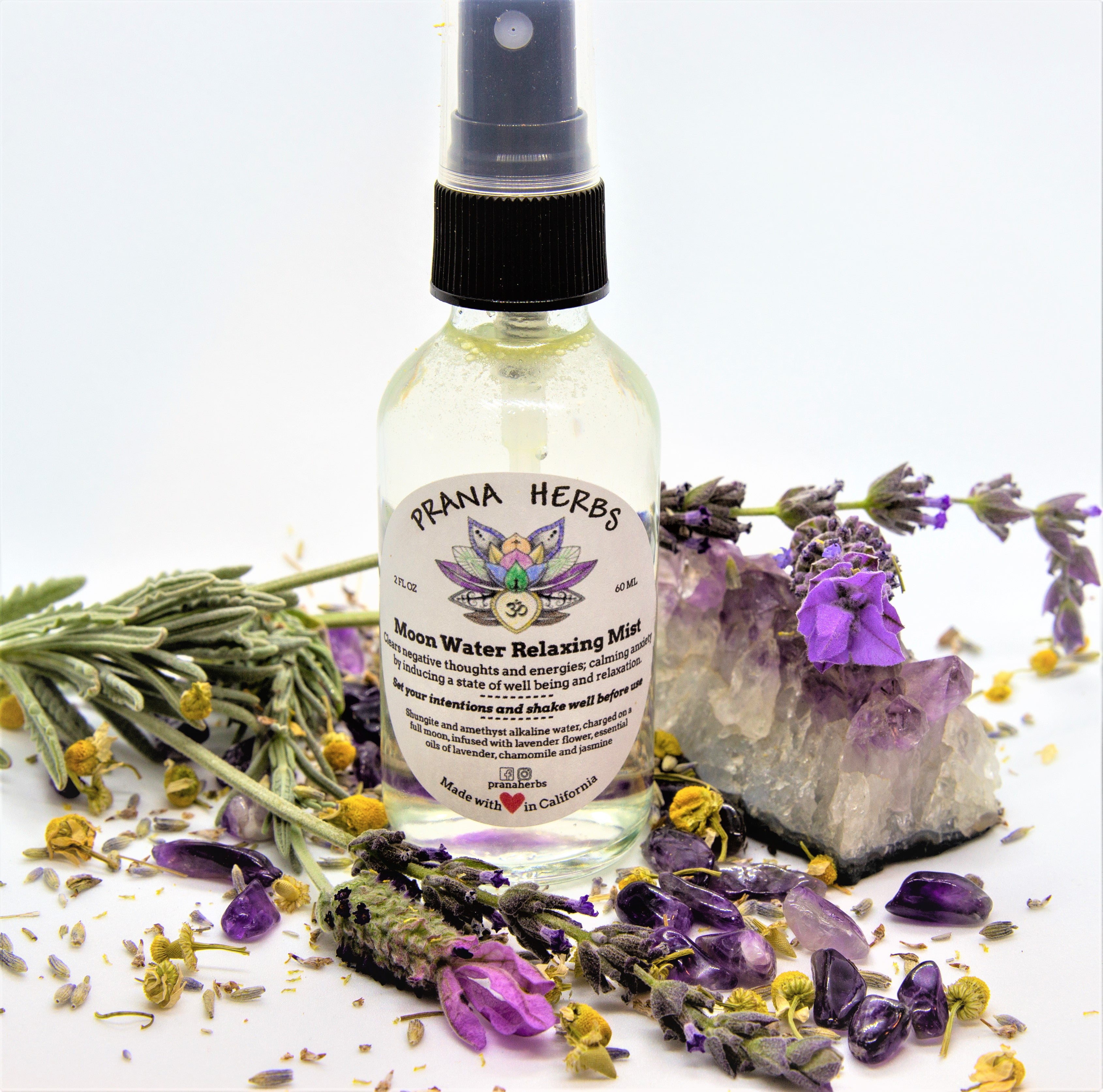 Full Moon Water Relaxing Mist by Prana Herbs Energy Clearing Spray